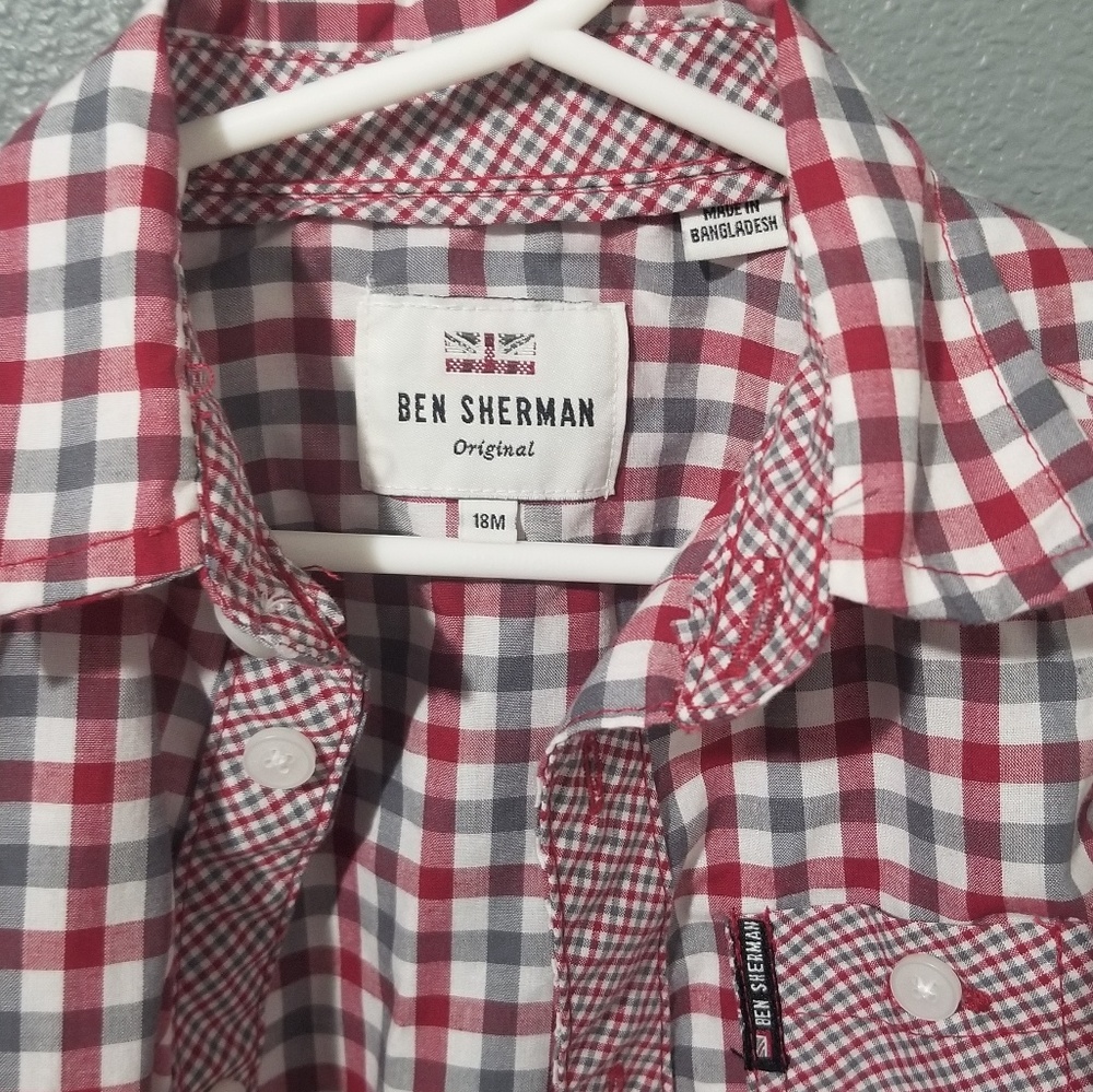 Adorable Little Boys Button Front Collared Shirt - Picture 5 of 6
